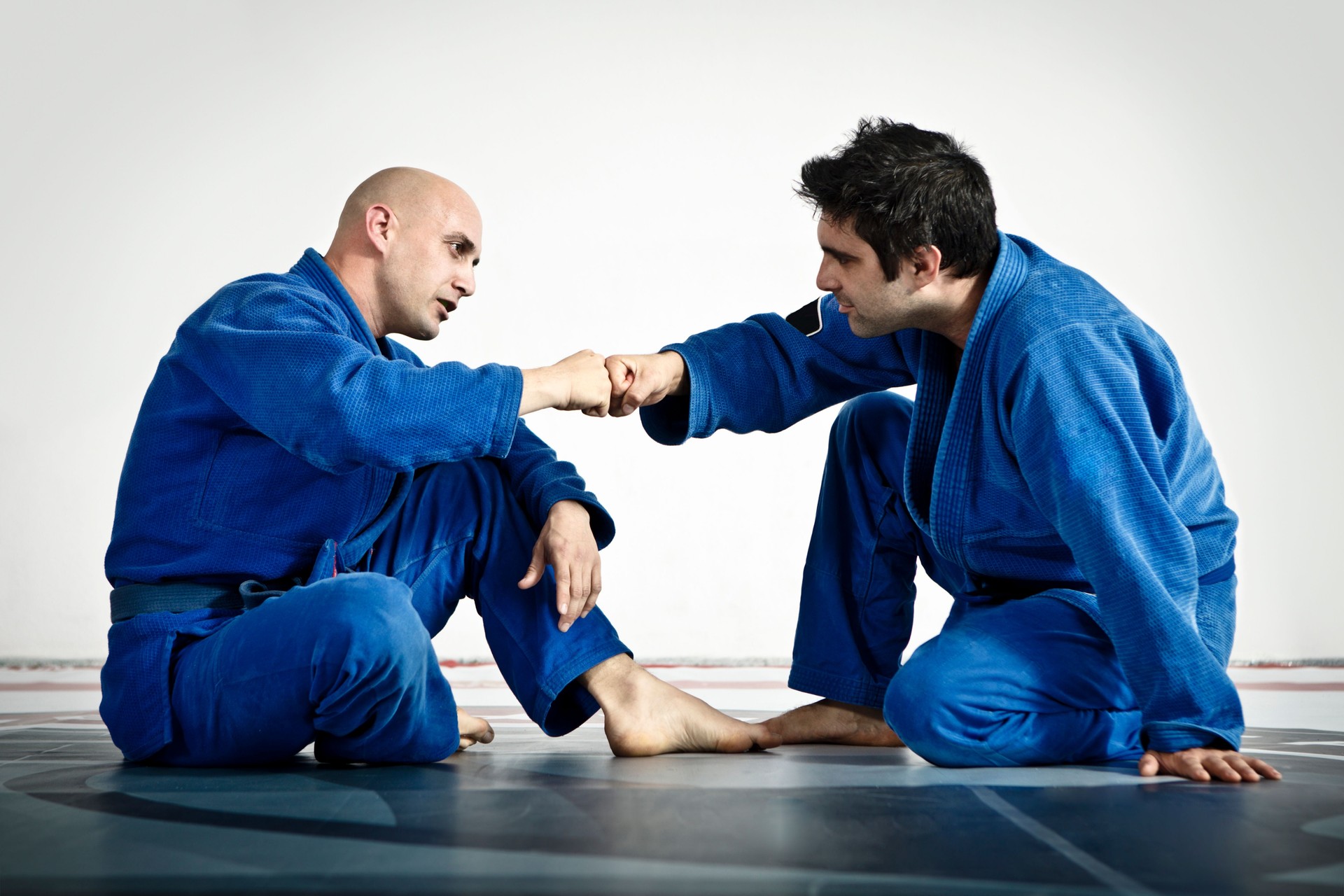 Two Men in Jiu-Jitsu Training